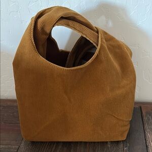 Corduroy Tote Bag in Brown